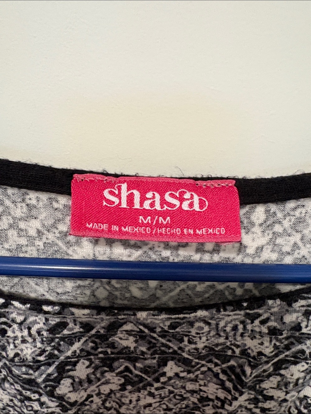 Shasa Black and White Printed Mid Sleeve Tee - Picture 2 of 3